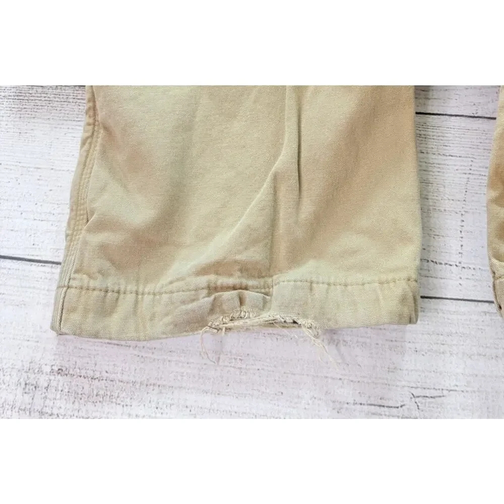 CARHARTT Men's Relaxed Fit Fleece Lined Work Pants 103342-253 Tan Size 42x32
